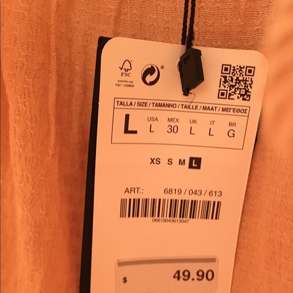 Zara peachy peasant top - Picture 5 of 16